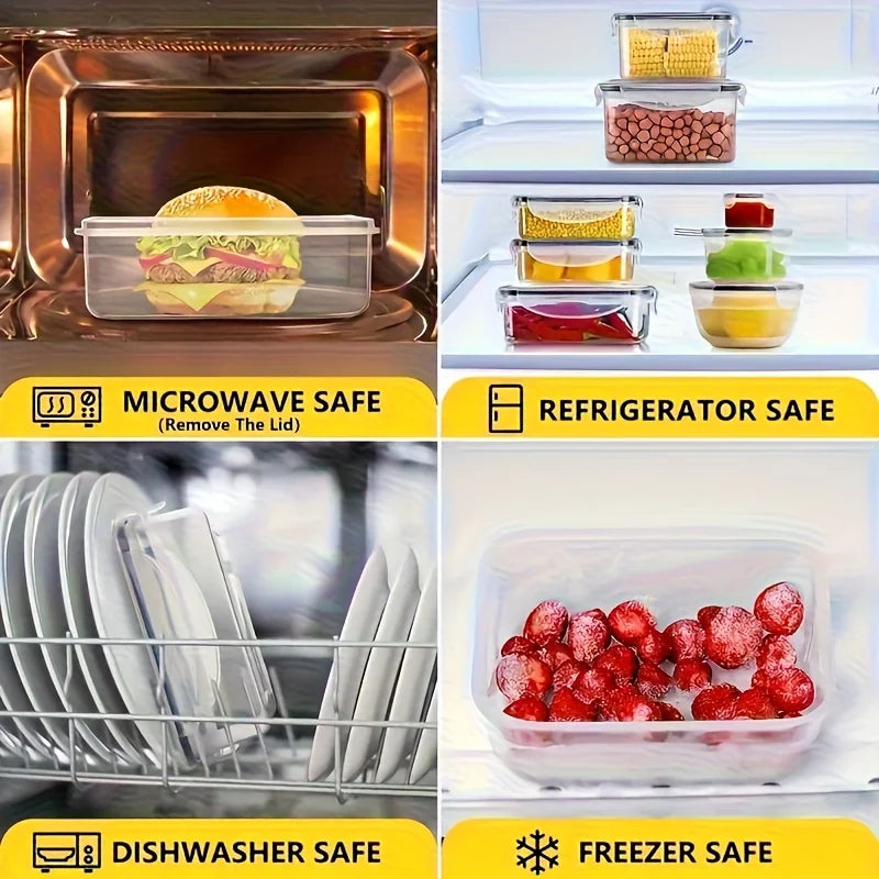 8-Piece Airtight Food Storage Containers Set – BPA-Free, Microwave & Freezer Safe