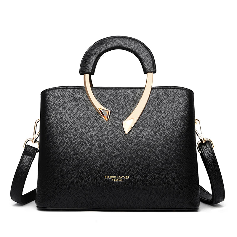 Women's Crossbody Bag – Lychee Pattern PU Leather Handbag