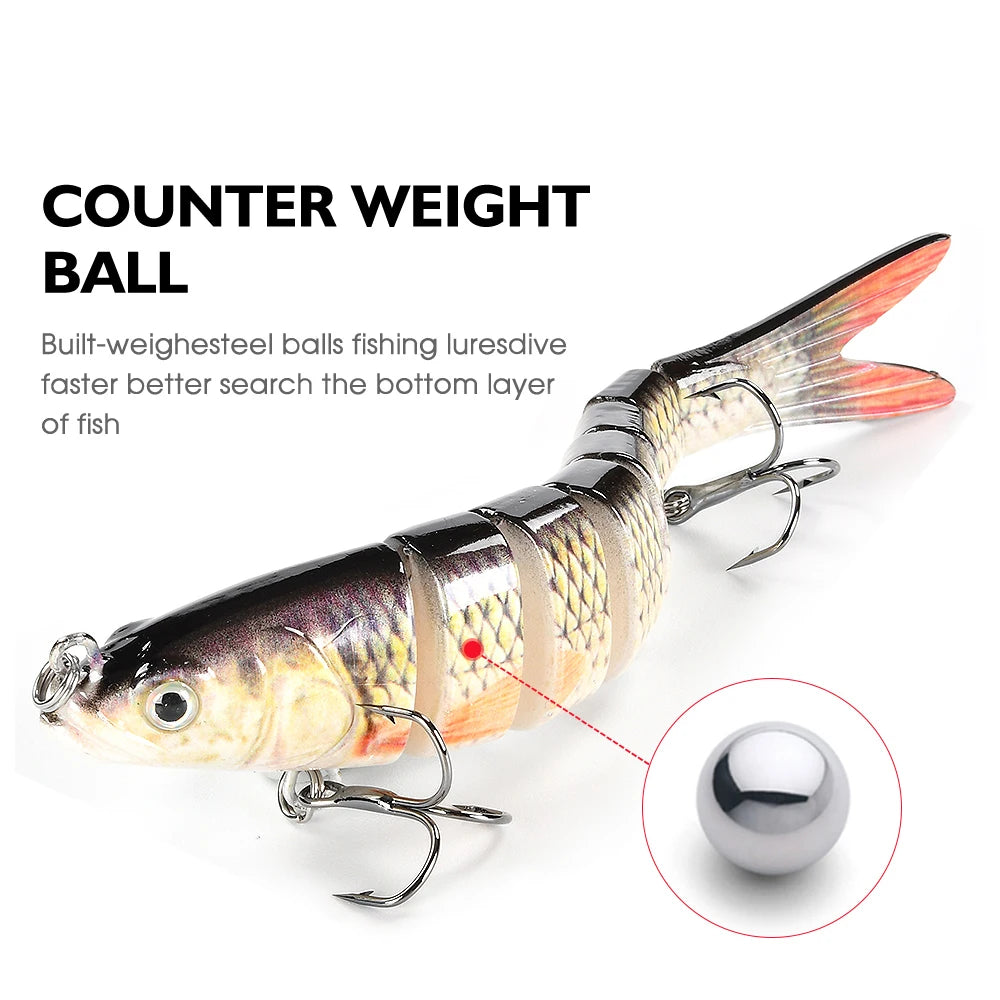 Multi-Jointed Swimbait Fishing Lure – Slow Sinking Bionic Crank Bait for Bass & Trout