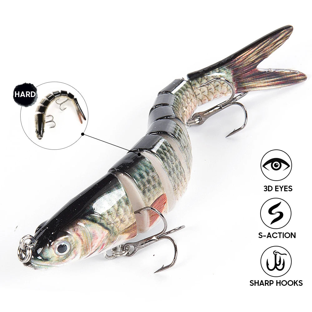 Multi-Jointed Swimbait Fishing Lure – Slow Sinking Bionic Crank Bait for Bass & Trout