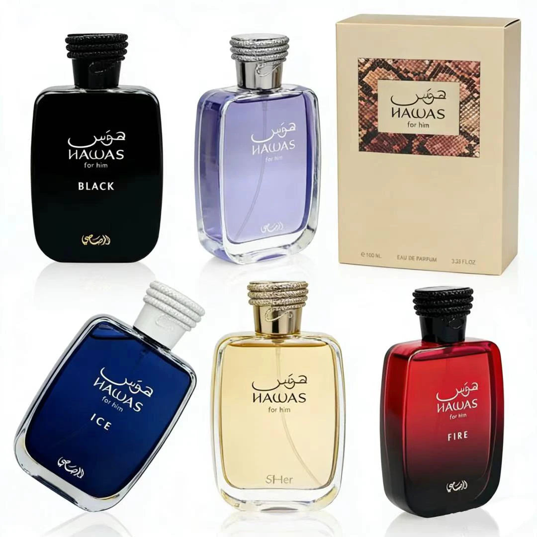Rasasi Hawas Fire Men's EDP 100ml – Long-Lasting Aquatic Aromatic Arabian Cologne