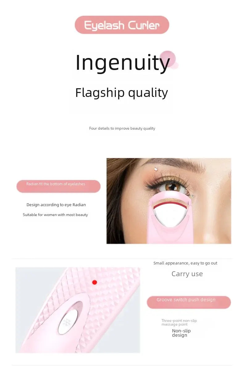 Electric Heated Eyelash Curler – Long-Lasting Curl for Natural Lashes
