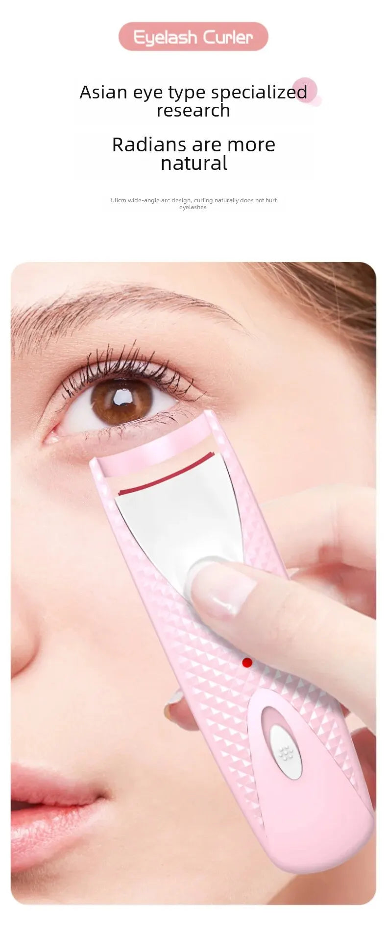 Electric Heated Eyelash Curler – Long-Lasting Curl for Natural Lashes