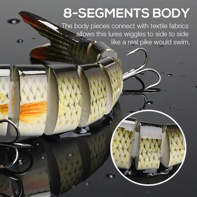 Multi-Jointed Swimbait Fishing Lure – Slow Sinking Bionic Crank Bait for Bass & Trout