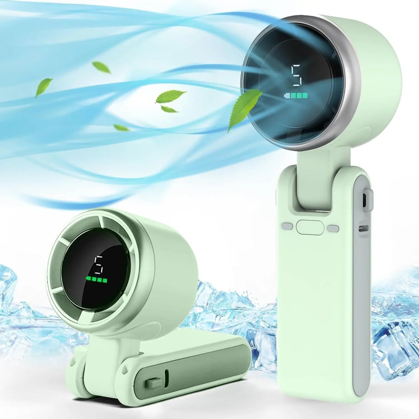 3-in-1 Portable Mini Fan – 5-Speed, 3600mAh Rechargeable, USB Charging