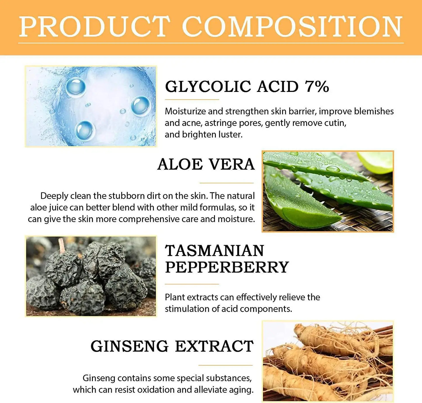 Glycolic Acid 7% Toning Solution – Acne Treatment & Skin Rejuvenating Toner