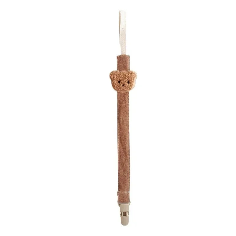 Cute Bear Baby Pacifier Clip — Anti-Drop Cartoon Teething Chain Holder