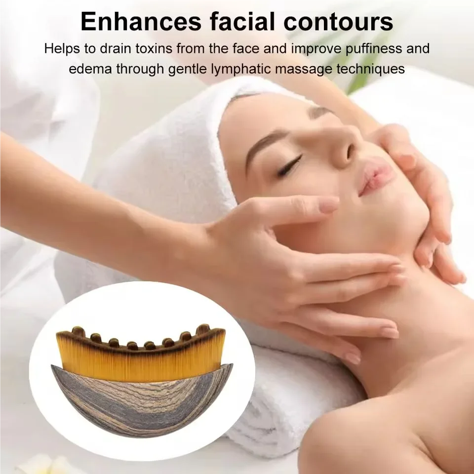 Lymphatic Contour Face Brush – Facial Massage & Sculpting Tool