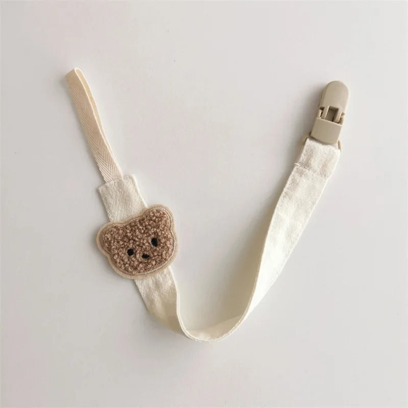 Cute Bear Baby Pacifier Clip — Anti-Drop Cartoon Teething Chain Holder