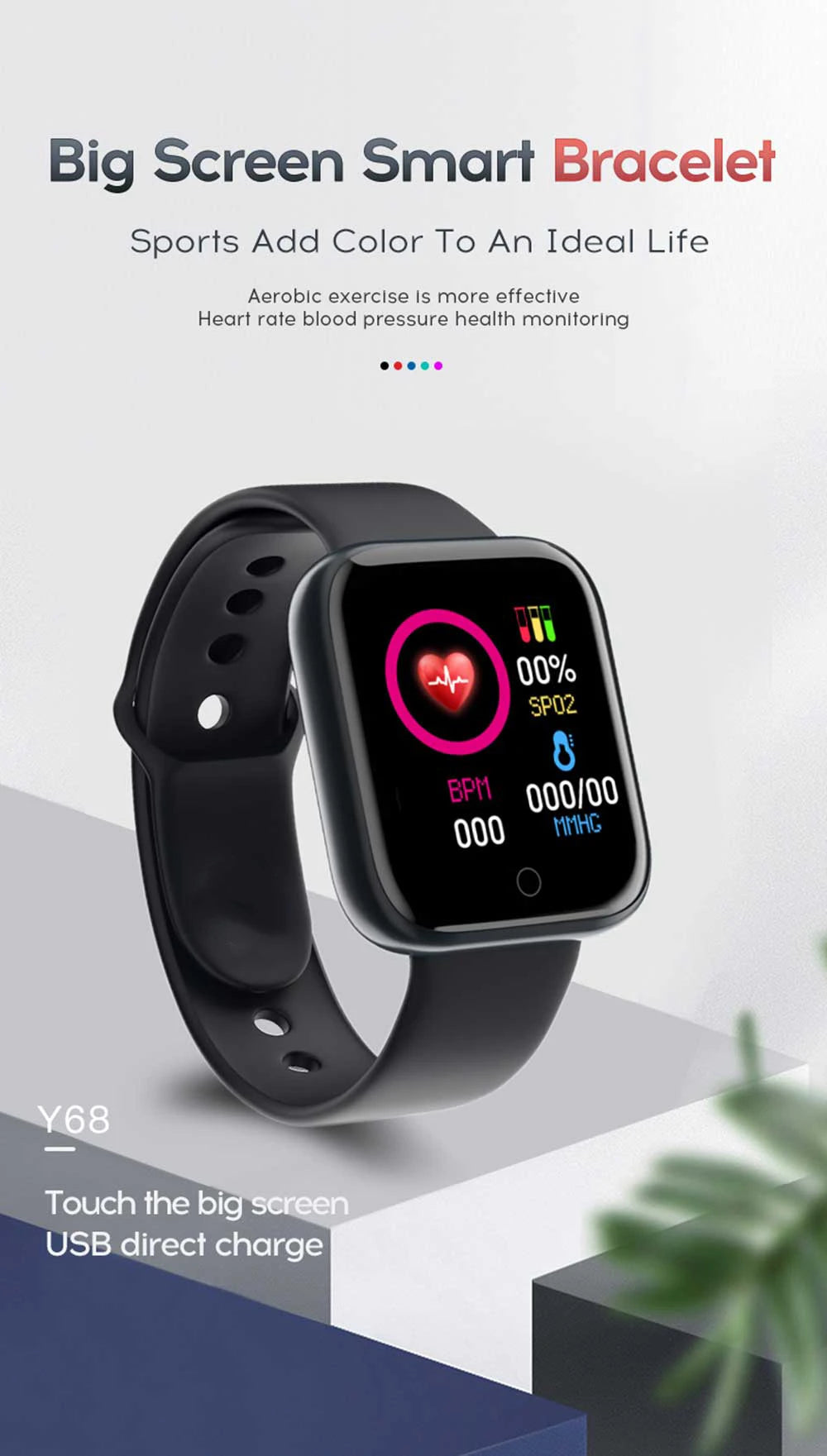 Smart Watch – Fitness Tracker with Heart Rate, Sleep & Blood Pressure Monitor