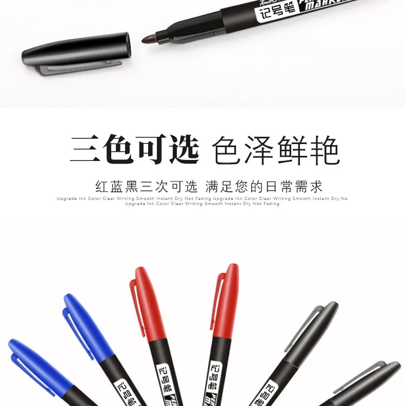 6 PCS Permanent Marker Pens – Waterproof Manga Drawing Markers for Art & School