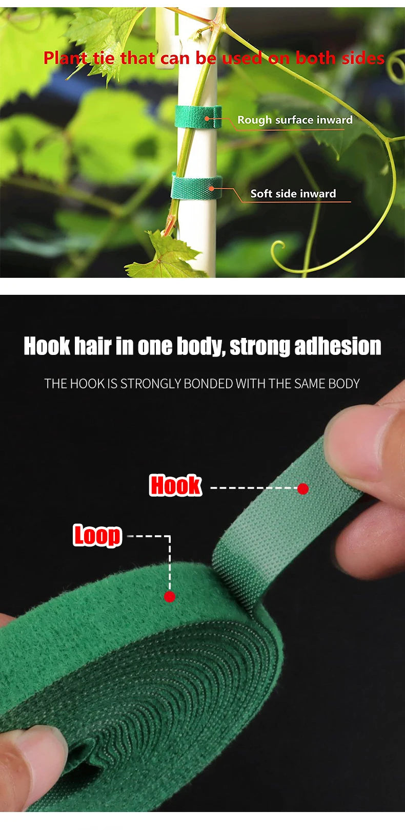 Garden Twine Plant Ties – 3 Rolls Nylon Support Wrap (Multi-Color)