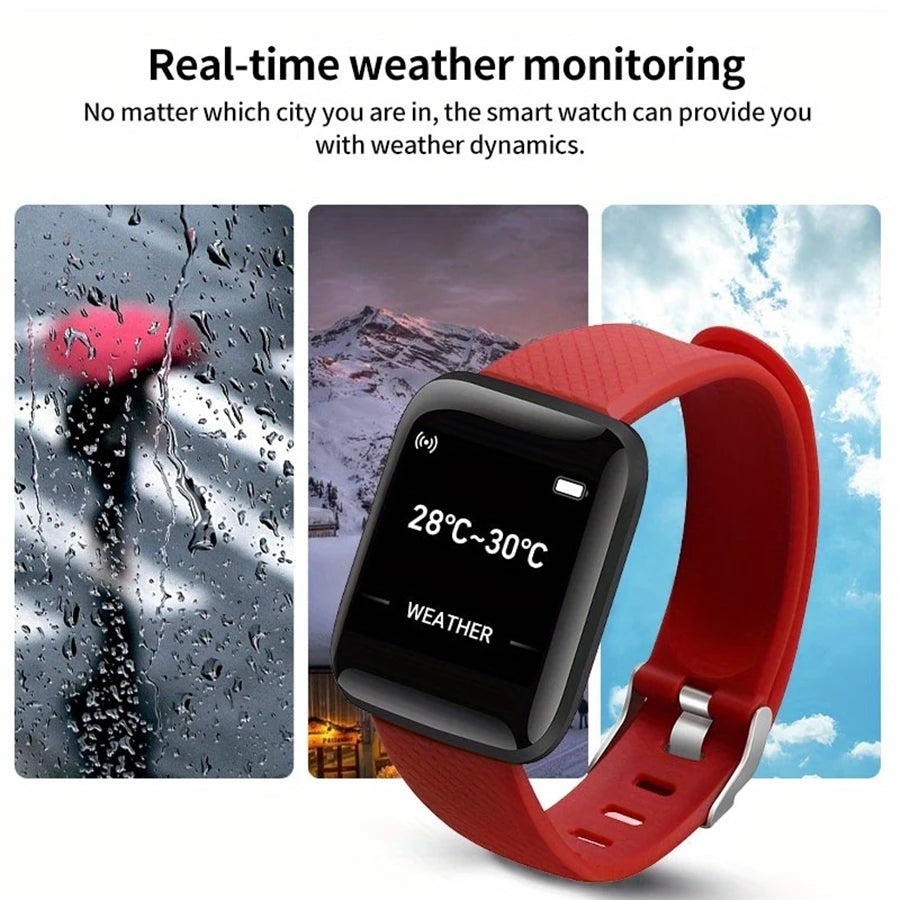 Smart Fitness Watch – Y68 & 116Plus | Heart Rate, Sleep & Message Tracker