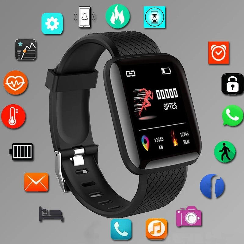 Smart Fitness Watch – Y68 & 116Plus | Heart Rate, Sleep & Message Tracker