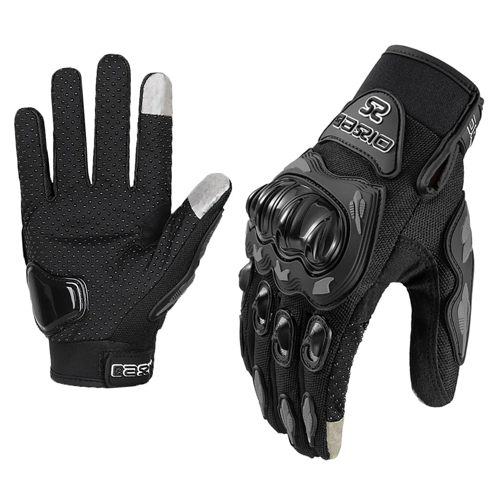 Full Finger Motorcycle Gloves – Touch Screen, Non-Slip & Breathable