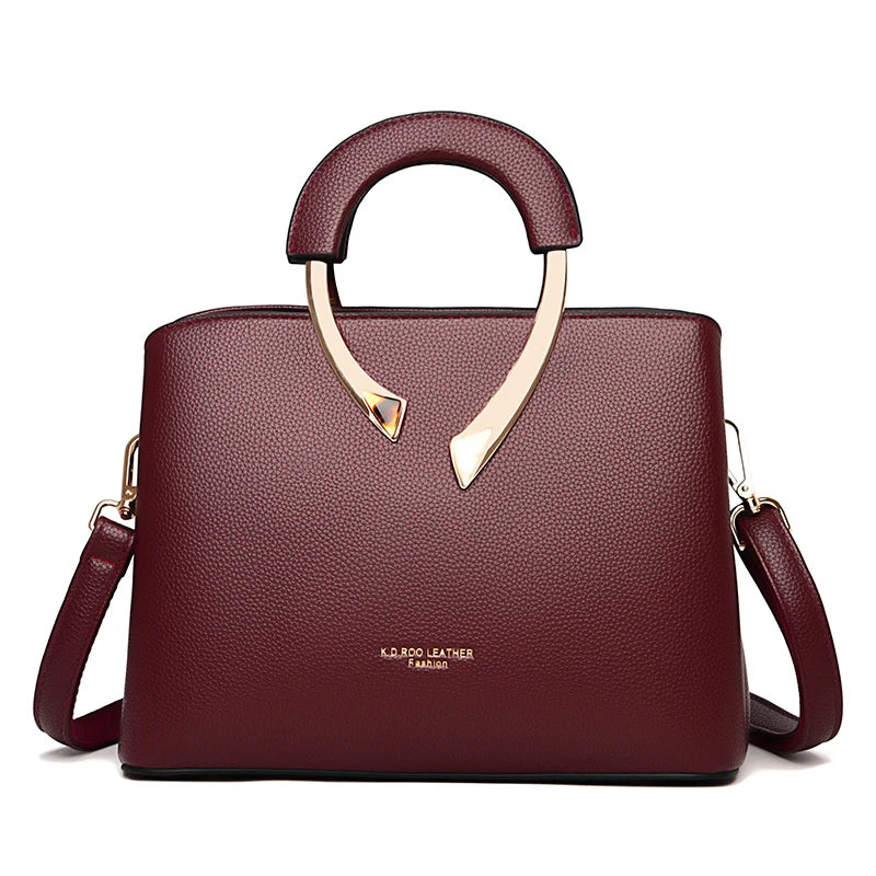 Women's Crossbody Bag – Lychee Pattern PU Leather Handbag
