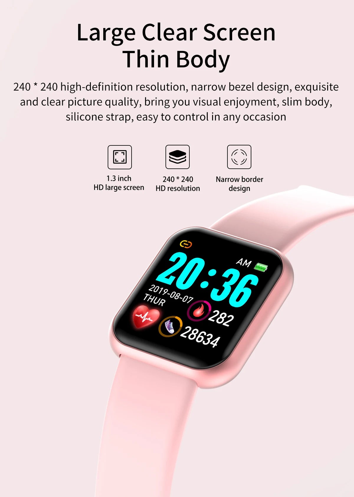 Smart Watch – Fitness Tracker with Heart Rate, Sleep & Blood Pressure Monitor