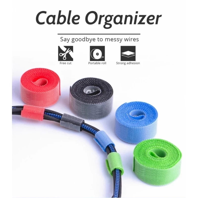 Nylon Cable Organizer & Wire Manager – 1M / 3M / 5M Cord Winder