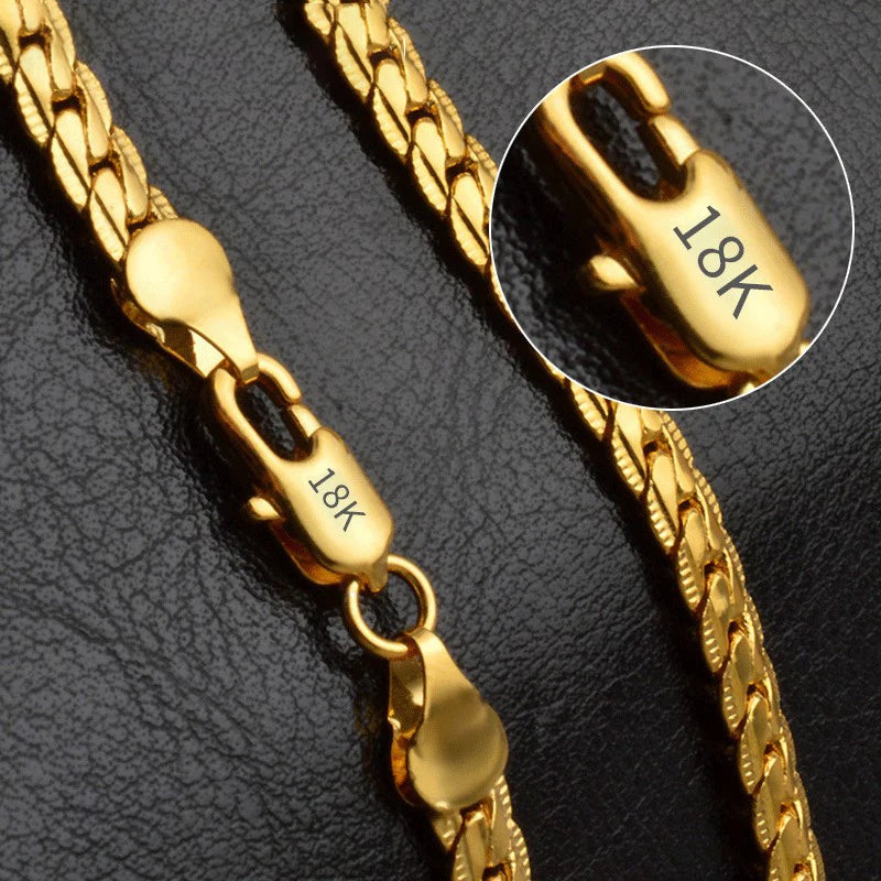 18K Gold & Silver Plated Chain Necklace for Women – Multiple Lengths