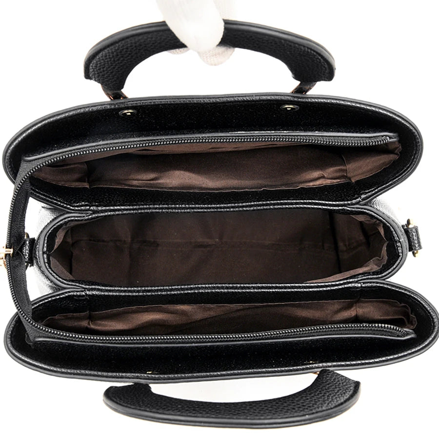 Women's Crossbody Bag – Lychee Pattern PU Leather Handbag