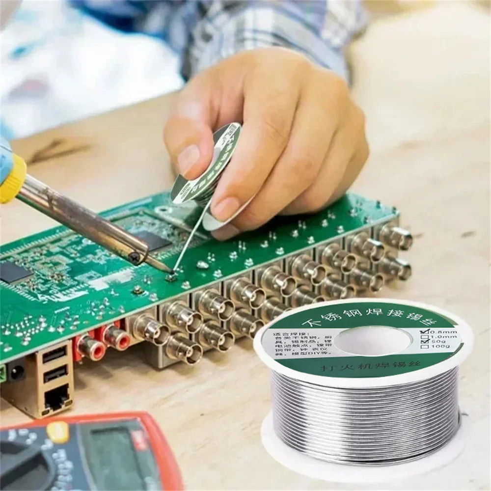 Rosin Core Soldering Wire — No-Clean Flux 2.0% | 0.8mm & 1.0mm