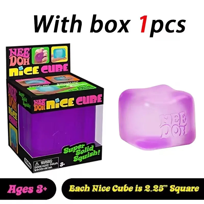 Needoh Nice Cube Sensory Stress Relief Toy – Pressure Relief Puzzle Block