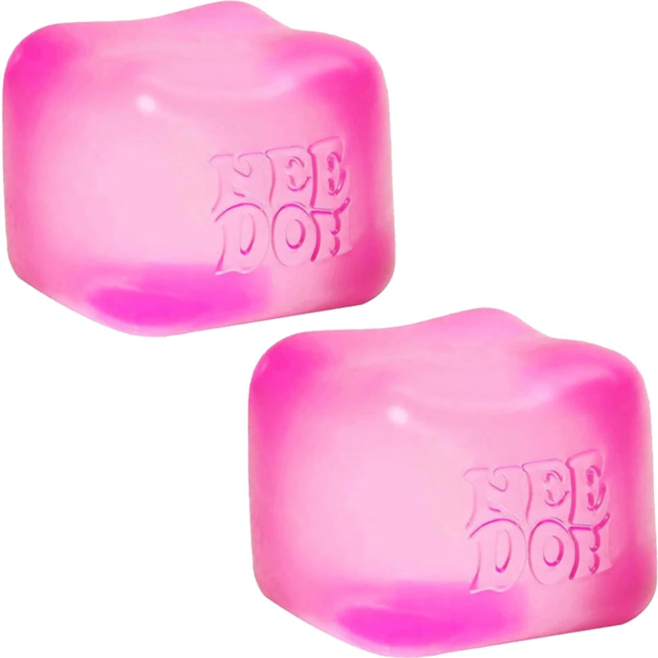 Needoh Nice Cube Sensory Stress Reliever Fidget Tool for Anxiety & Focus Desk Sensory Cube for Adults & Kids