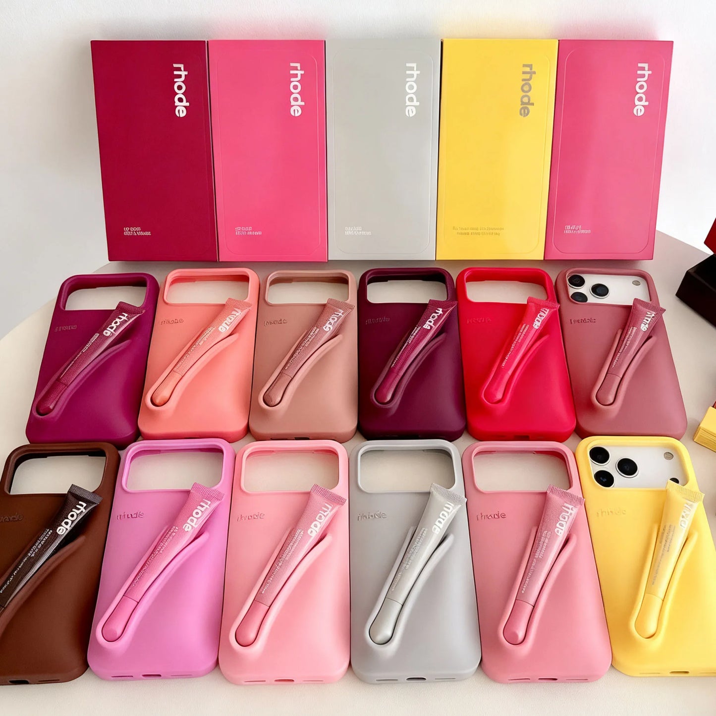 Lemontini Lip Gloss Phone Case | Silicone Cover for iPhone 11–17 Series