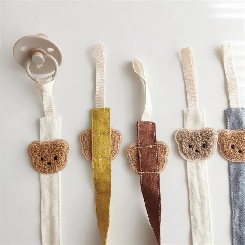 Cute Bear Baby Pacifier Clip — Anti-Drop Cartoon Teething Chain Holder