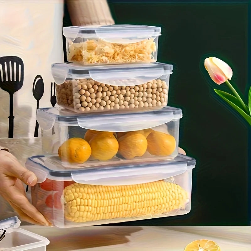 8-Piece Airtight Food Storage Containers Set – BPA-Free, Microwave & Freezer Safe