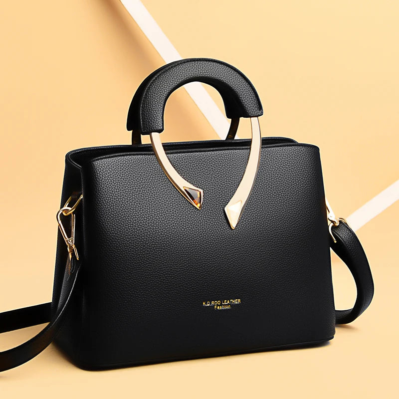 Women's Crossbody Bag – Lychee Pattern PU Leather Handbag