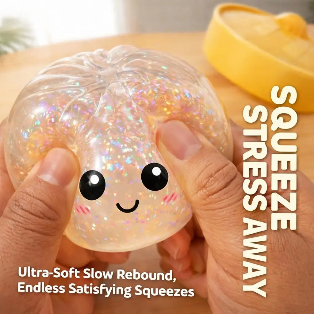 Large Dumpling Stress Ball – Colorful Squishy Sensory Toy for Anxiety Relief