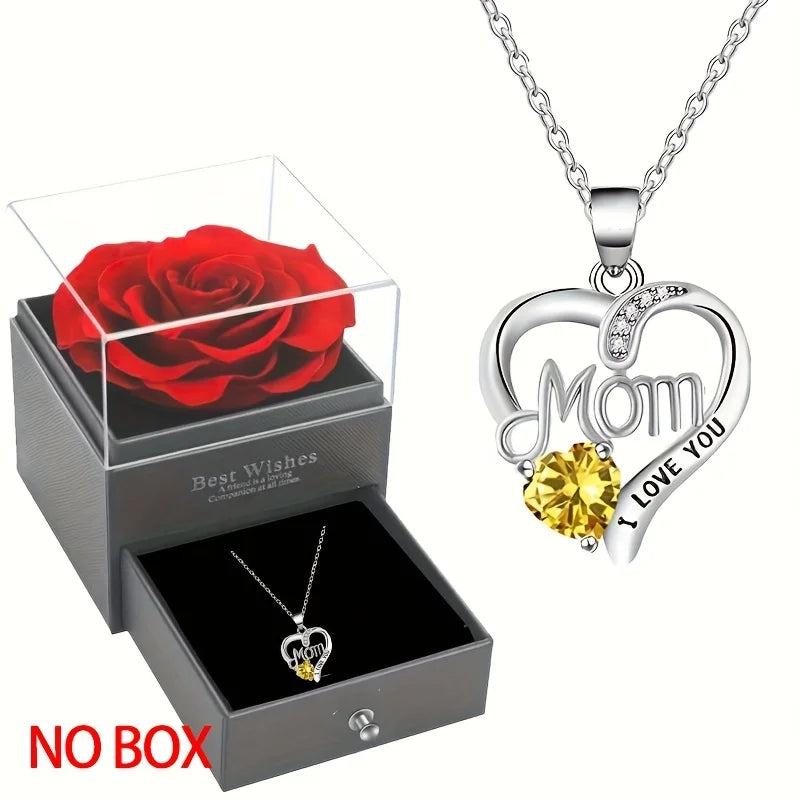 Elegant Heart-Shaped Pendant Necklace – Mother's Day Gift for Best Friends