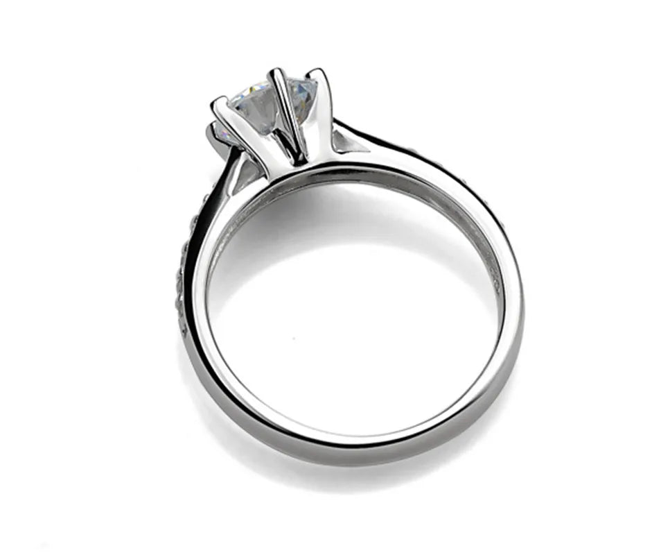 Luxury 925 Sterling Silver Ring for Women – 7ct Diamond Imitation