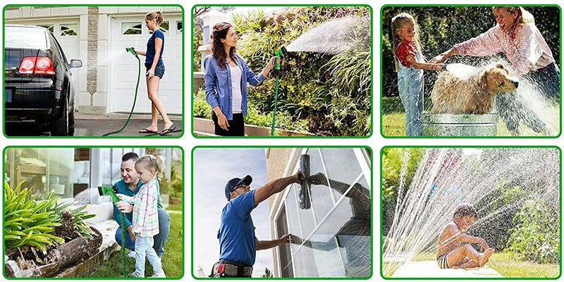 Expandable Garden Hose 25FT-200FT with High-Pressure Spray Nozzle