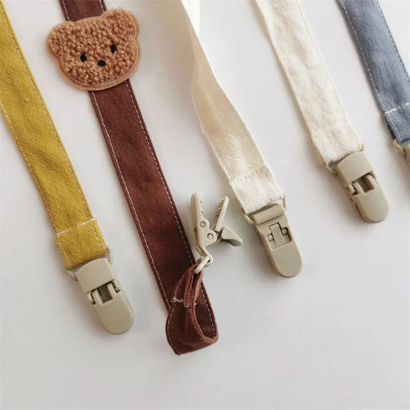 Cute Bear Baby Pacifier Clip — Anti-Drop Cartoon Teething Chain Holder