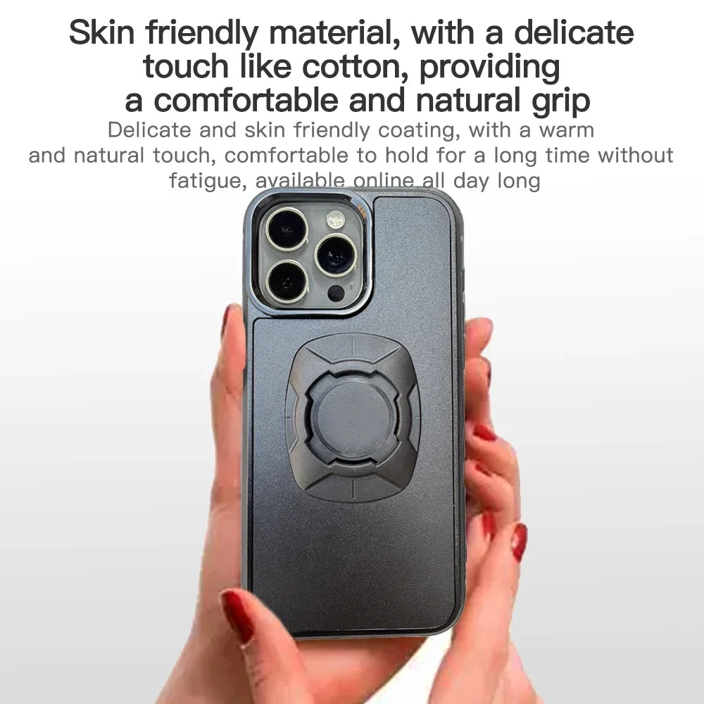 Twist Lock Phone Case Holder – Motorcycle & Bicycle Mount for iPhone 12–17 Pro Max