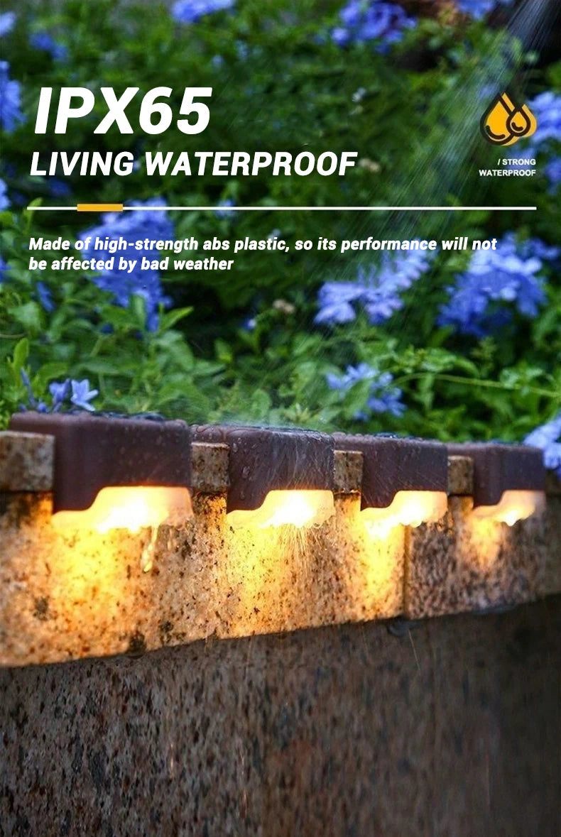 Solar LED Outdoor Step Lights – Waterproof Garden Stair & Deck Lamp