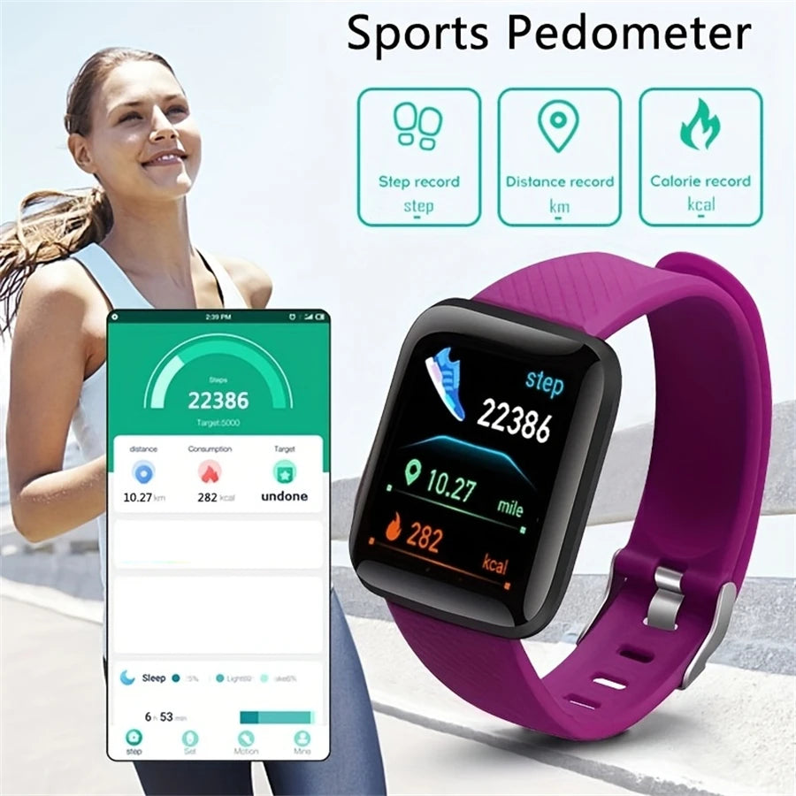 Smart Fitness Watch – Y68 & 116Plus | Heart Rate, Sleep & Message Tracker