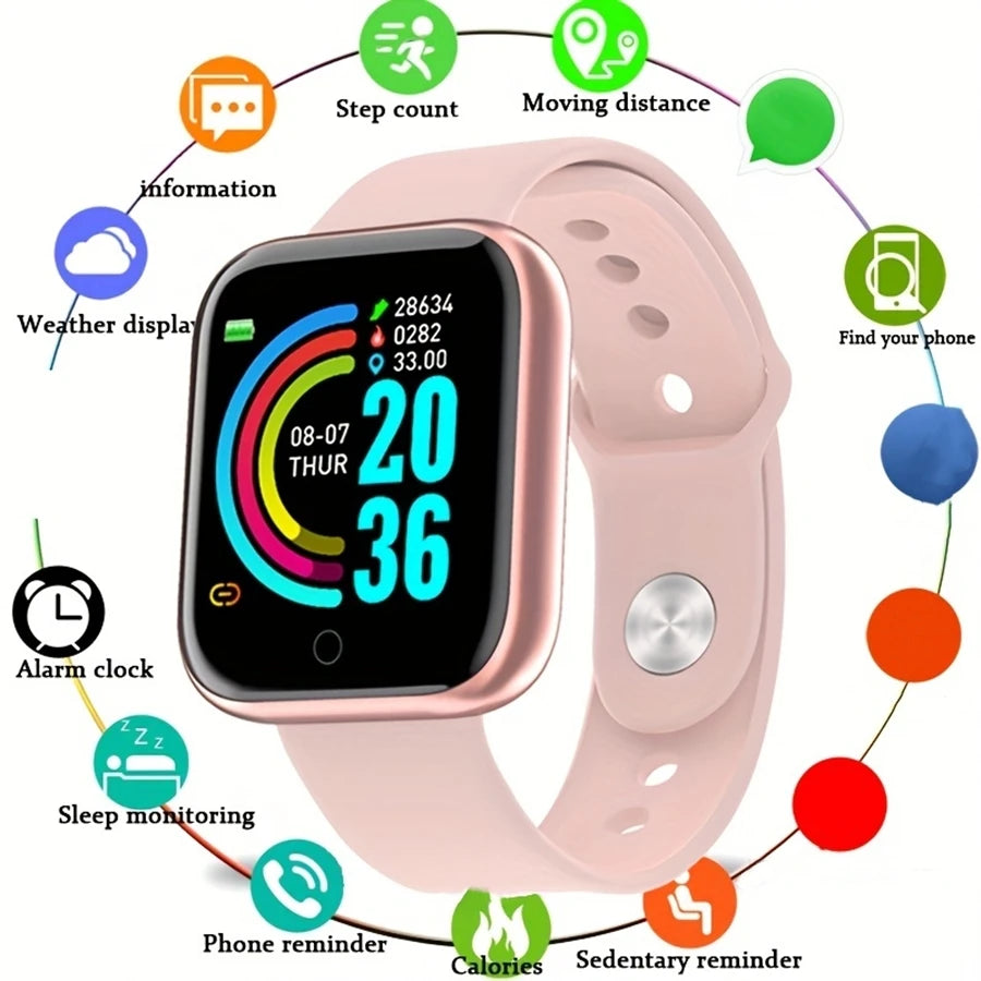 Smart Fitness Watch – Y68 & 116Plus | Heart Rate, Sleep & Message Tracker