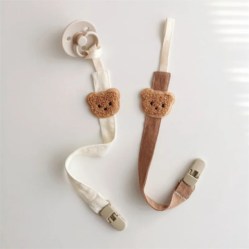 Cute Bear Baby Pacifier Clip — Anti-Drop Cartoon Teething Chain Holder