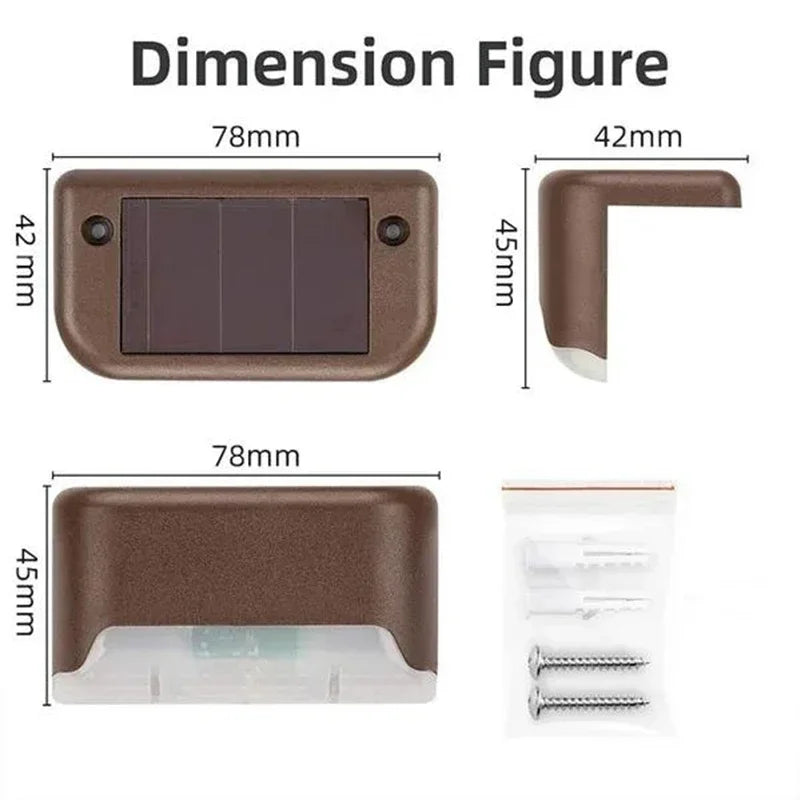 Solar LED Outdoor Step Lights – Waterproof Garden Stair & Deck Lamp