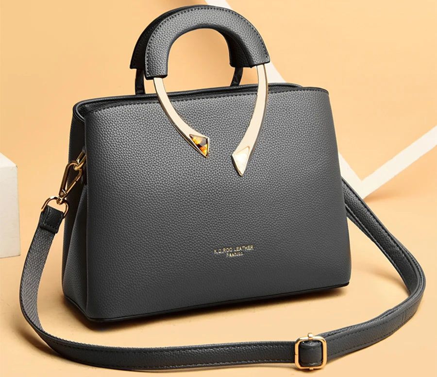 Women's Crossbody Bag – Lychee Pattern PU Leather Handbag