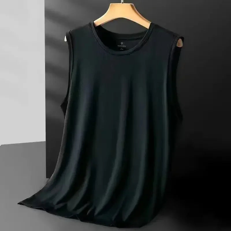 Men's Ice Silk Mesh Tank Top – Lightweight Breathable Summer Vest