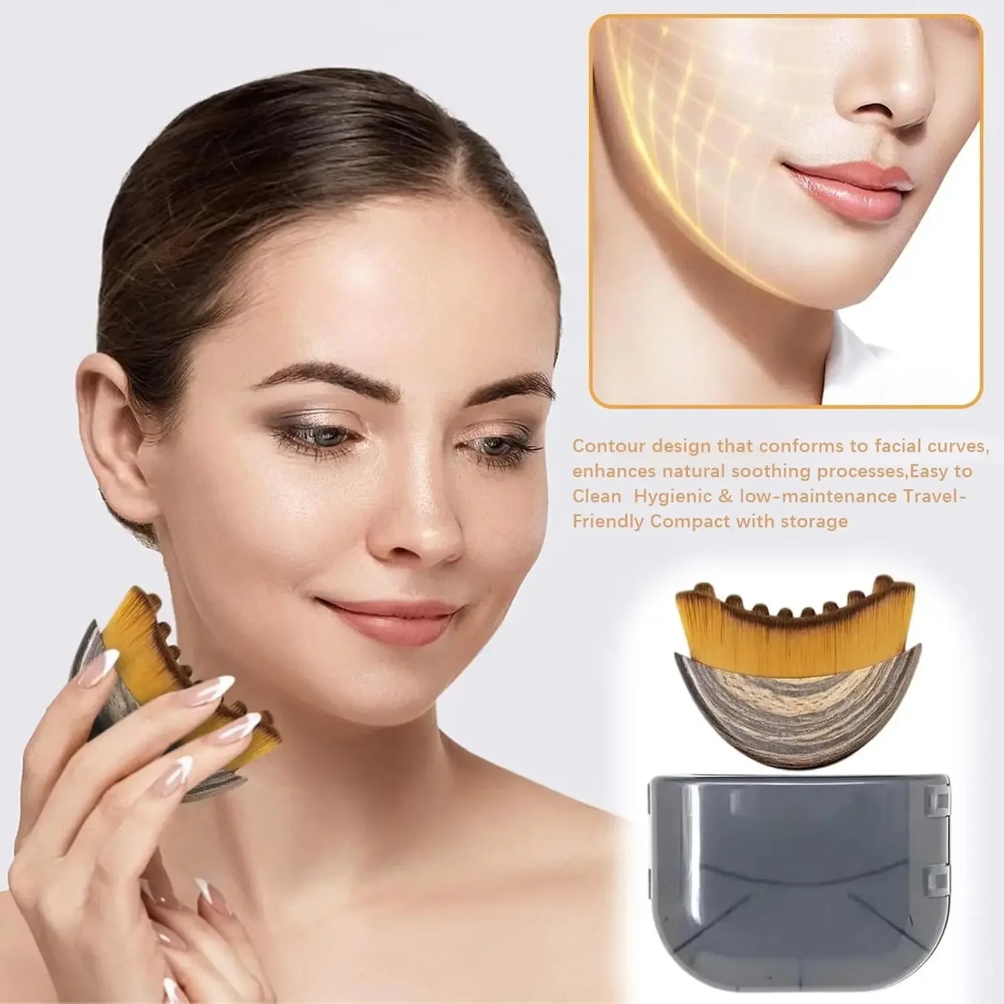 Lymphatic Contour Face Brush – Facial Massage & Sculpting Tool