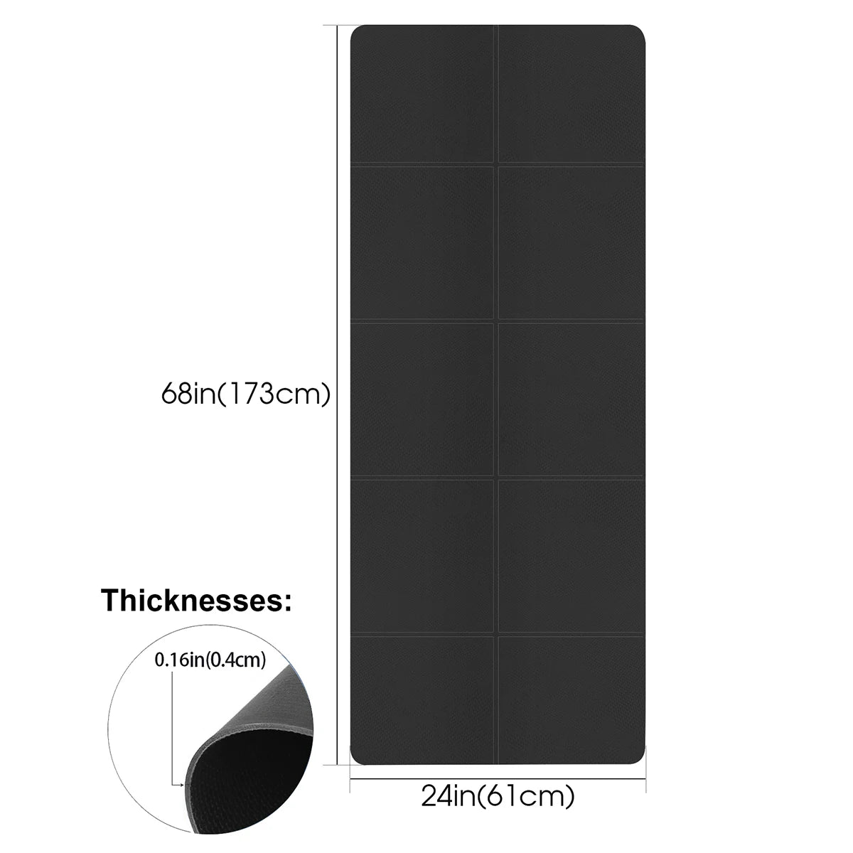 4MM Anti-Slip EVA Yoga Mat – Exercise, Pilates & Gymnastics