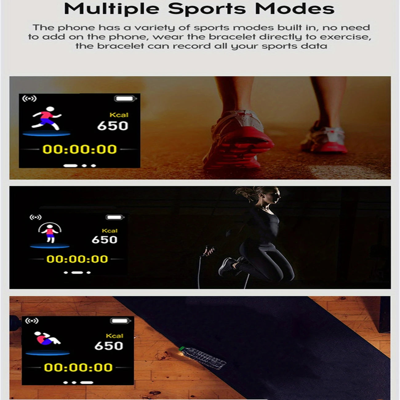 Smart Fitness Watch – Y68 & 116Plus | Heart Rate, Sleep & Message Tracker
