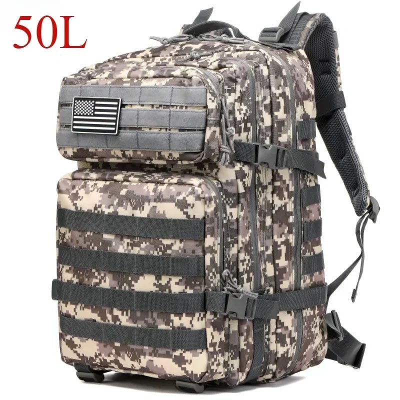 25L/50L Tactical Molle Backpack – Outdoor Hiking, Camping & Trekking Bag