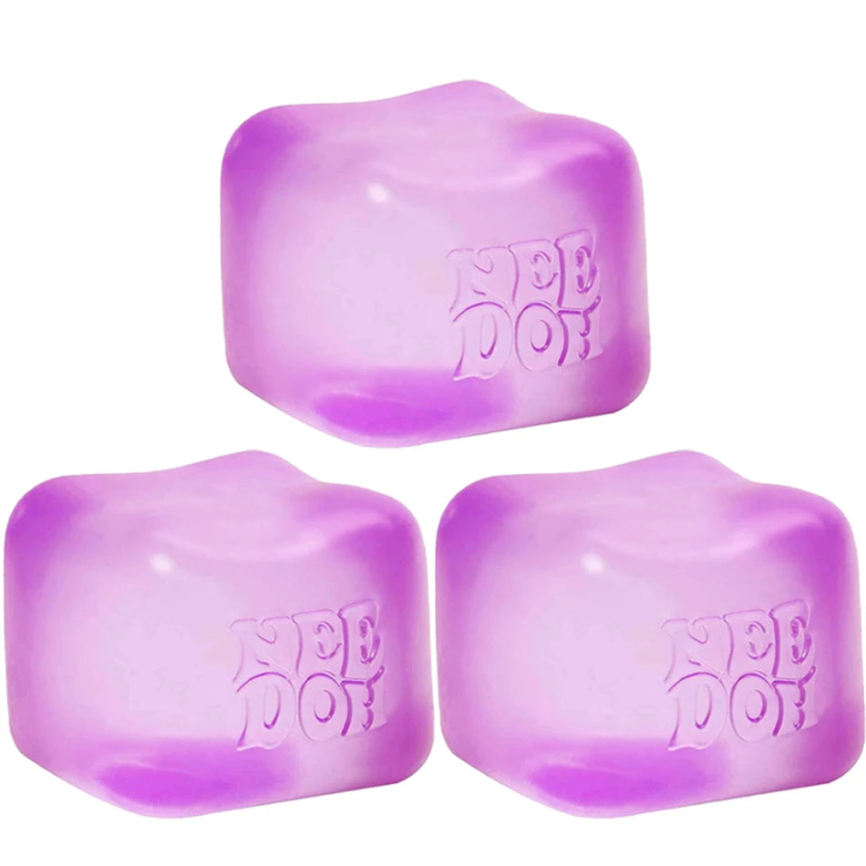 Needoh Nice Cube Sensory Stress Reliever Fidget Tool for Anxiety & Focus Desk Sensory Cube for Adults & Kids