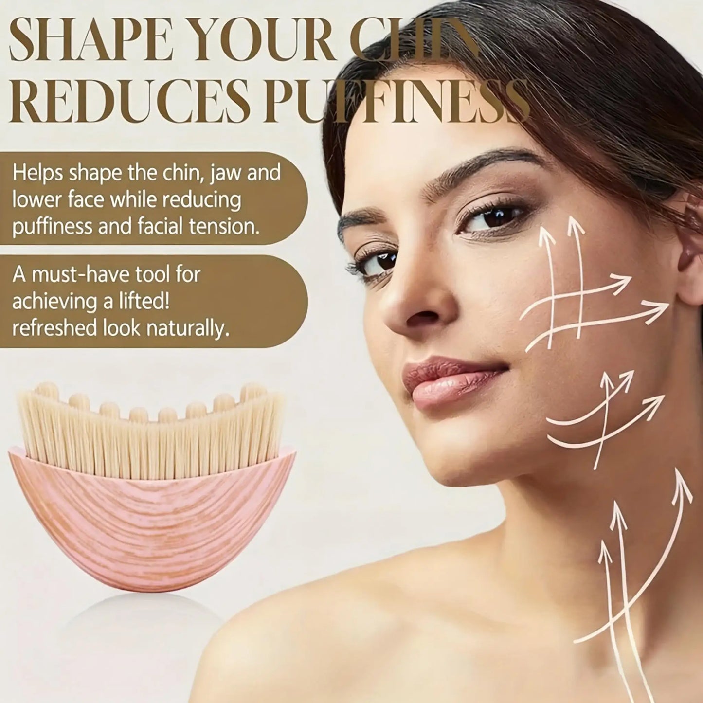 Lymphatic Contour Face Brush – Facial Massage & Sculpting Tool